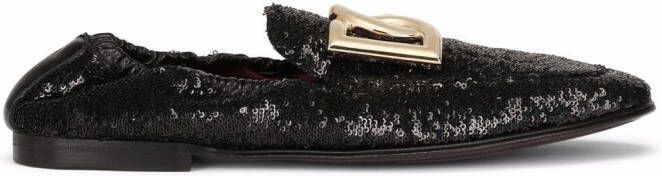 Dolce & Gabbana DG logo slippers Black
