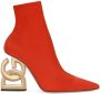 Dolce & Gabbana DG pop heel ankle boots Red - Thumbnail 1