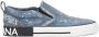 Dolce & Gabbana distressed denim slip-on sneakers Blue - Thumbnail 1