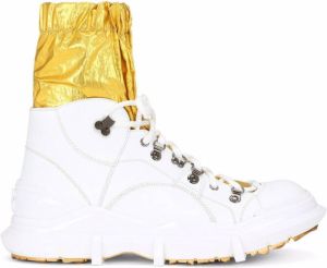 Dolce & Gabbana elasticated lace-up boots White