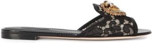Dolce & Gabbana embellished-detail slip-on sandals Black
