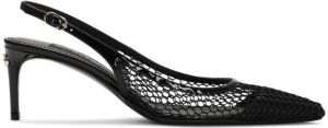 Dolce & Gabbana fishnet-detail pointed-toe pumps Black