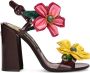 Dolce & Gabbana floral-appliqué ankle-strap sandals Red - Thumbnail 1