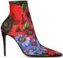 Dolce & Gabbana floral-print 105mm ankle boots Red - Thumbnail 1