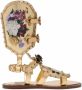 Dolce & Gabbana floral-motif gladiator sandals Gold - Thumbnail 1