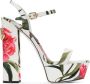 Dolce & Gabbana floral-print platform sandals White - Thumbnail 1