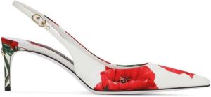 Dolce & Gabbana floral-print slingback pumps White
