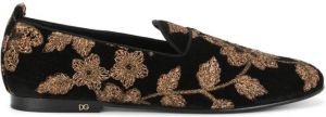 Dolce & Gabbana floral slippers Black