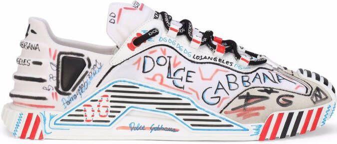 Dolce & Gabbana graffiti logo print sneakers White