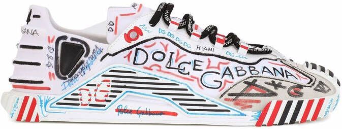 Dolce & Gabbana graffiti logo-print sneakers White