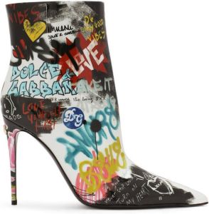 Dolce & Gabbana graffiti-print ankle boots Multicolour