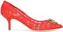 Dolce & Gabbana Heart plaque lace pumps Red - Thumbnail 1