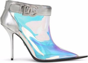 Dolce & Gabbana holographic ankle boots Silver
