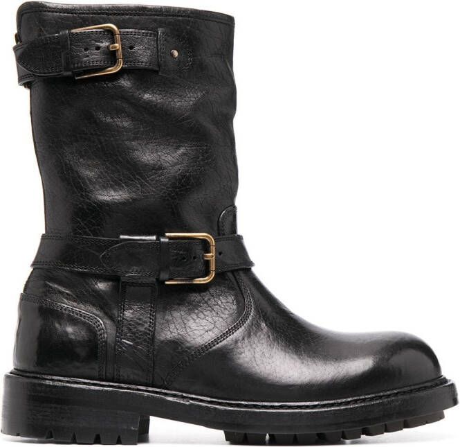 Dolce & Gabbana Horseride biker-style boots Black
