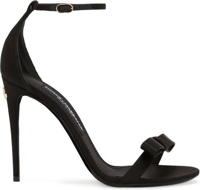 Dolce & Gabbana Keira 105mm satin sandals Black