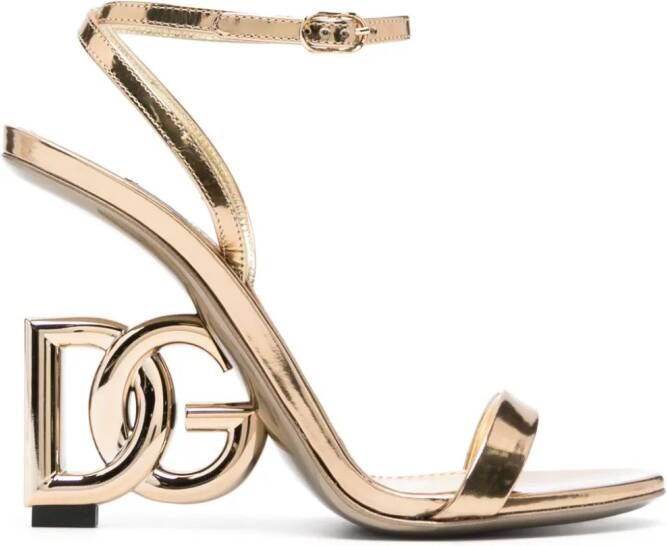 Dolce & Gabbana Keira 105mm leather sandals Gold