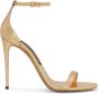 Dolce & Gabbana Keira 105mm leather sandals Gold - Thumbnail 1