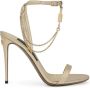 Dolce & Gabbana Keira 105mm padlock-detail sandals Gold - Thumbnail 1