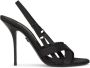 Dolce & Gabbana 105mm crossover-strap satin sandals Black - Thumbnail 1