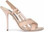 Dolce & Gabbana 105mm crossover-strap satin sandals Neutrals - Thumbnail 1