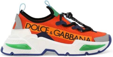 Dolce & Gabbana Kids Airmaster panelled sneakers Orange