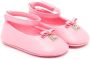 Dolce & Gabbana Kids bow-detail leather ballerina shoes Pink - Thumbnail 1