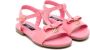 Dolce & Gabbana Kids bow-detailed patent-leather sandals Pink - Thumbnail 1