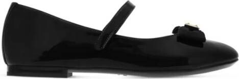 Dolce & Gabbana Kids bow-embellished ballerina shoes Black