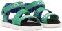 Dolce & Gabbana Kids branded grosgrain sandals Green - Thumbnail 1
