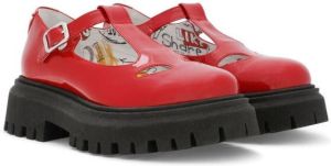 Dolce & Gabbana Kids chunky sole ballerinas Red
