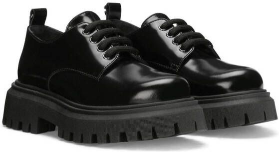 Dolce & Gabbana Kids leather derby shoes Black