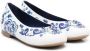 Dolce & Gabbana Kids crystal-embellished ballerina shoes Blue - Thumbnail 1