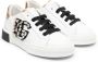 Dolce & Gabbana Kids crystal-embellished logo leather sneakers White - Thumbnail 1