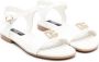 Dolce & Gabbana Kids crystal-embellished logo sandals White - Thumbnail 1