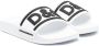 Dolce & Gabbana Kids debossed-logo open-toe slides White - Thumbnail 1