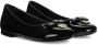 Dolce & Gabbana Kids DG-logo patent leather ballerina shoes Black - Thumbnail 1
