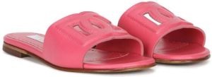 Dolce & Gabbana Kids DG cut-out slide sandals Pink