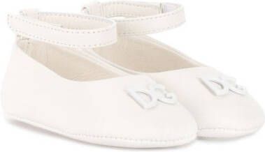 Dolce & Gabbana Kids leather ballerina shoes White
