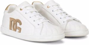 Dolce & Gabbana Kids DG logo leather sneakers White