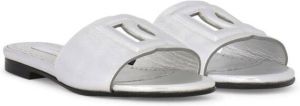 Dolce & Gabbana Kids DG logo slide sandals Silver