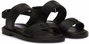 Dolce & Gabbana Kids DG logo touch-strap sandals Black