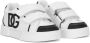 Dolce & Gabbana Kids logo-embossed leather sneakers White - Thumbnail 1