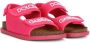 Dolce & Gabbana Kids embroidered-logo touch-strap sandals Pink - Thumbnail 1
