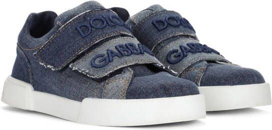 Dolce & Gabbana Kids Portofino Light denim sneakers Blue