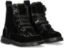 Dolce & Gabbana Kids patent leather combat boots Black - Thumbnail 1