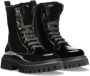 Dolce & Gabbana Kids patent leather combat boots Black - Thumbnail 1