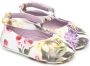Dolce & Gabbana Kids floral-print leather ballerina shoes Multicolour - Thumbnail 1
