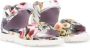 Dolce & Gabbana Kids floral-print leather sandals Purple - Thumbnail 1