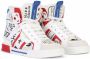 Dolce & Gabbana Kids graffiti-print high-top sneakers White - Thumbnail 1
