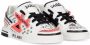 Dolce & Gabbana Kids hand-painted leather sneakers White - Thumbnail 1